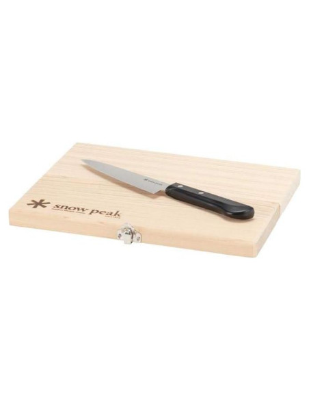 Juego de Tabla de Cortar Plegable Snow Peak Mediana con Cuchillo Juego de Tabla de Cortar Plegable Snow Peak Mediana con Cuchillo