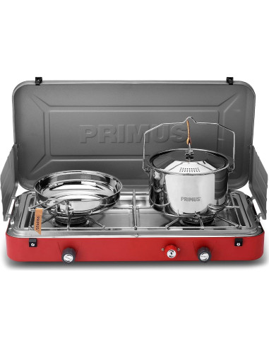 Estufa de Camping Primus Profile 2 Quemadores Gas 4100W Negra