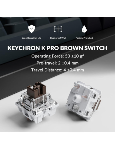 Teclado Mecánico Inalámbrico Keychron Q1 Pro 75% RGB