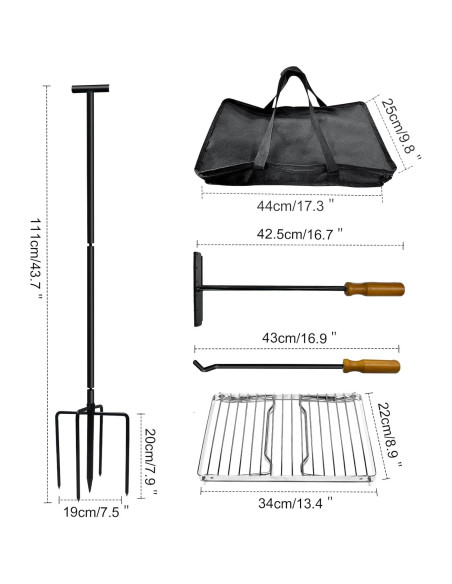 Parrilla de Fogata Portátil WTVIDAS 2.9 kg Ajustable Parrilla de Fogata Portátil WTVIDAS 2.9 kg Ajustable