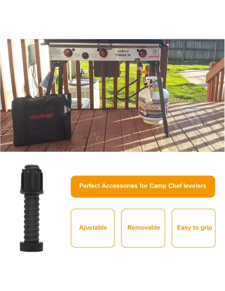 Paquete de 4 Niveladores de Patas Camp Chef Ajustables Paquete de 4 Niveladores de Patas Camp Chef Ajustables