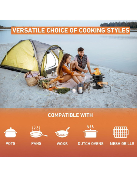 Estufa de Cohete de Leña Skyflame 9.03 kg para Camping Estufa de Cohete de Leña Skyflame 9.03 kg para Camping