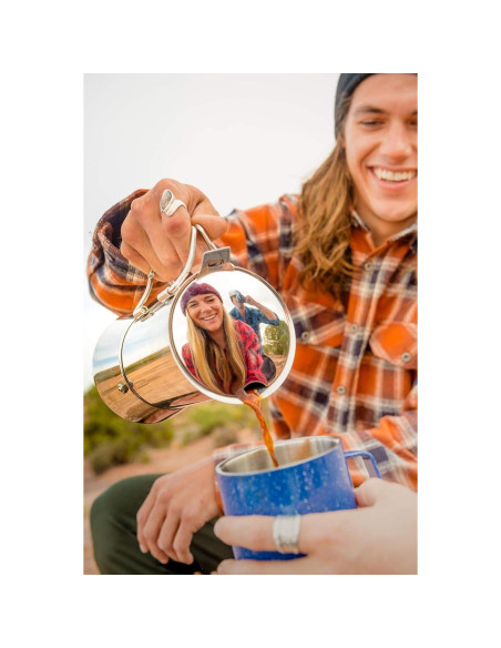 Olla de Espresso Moka GSI Outdoors 6 Tazas Acero Inoxidable Olla de Espresso Moka GSI Outdoors 6 Tazas Acero Inoxidable