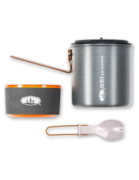 Conjunto de Cocina Ultraligero GSI Outdoors Halulite Soloist 1.1L Conjunto de Cocina Ultraligero GSI Outdoors Halulite Soloist 1.1L