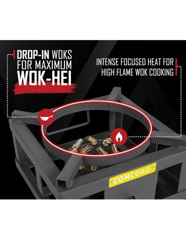 Quemador de Propano Concord EL BLOQUE WOK 31.75 cm 45000 BTU