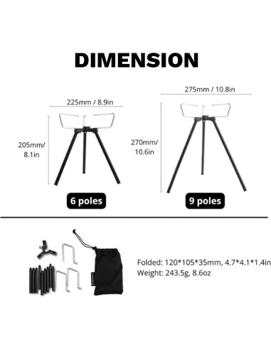 Soporte de Estufa Oar-Maple Universal Ajustable para Estufas
