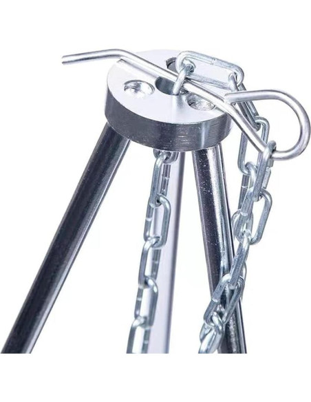 Trípode de Camping Yahpetes de Aluminio 80cm Ajustable Plata Trípode de Camping Yahpetes de Aluminio 80cm Ajustable Plata
