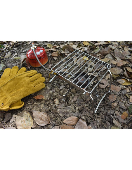 Parrilla de Camping DZRZVD Plegable Acero Inoxidable 304 16x16cm Parrilla de Camping DZRZVD Plegable Acero Inoxidable 304 16x16cm
