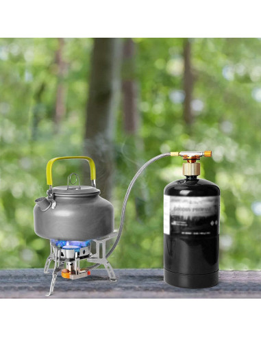 Kit de Cocina para Camping Odoland 15 Piezas + Estufa 3500W