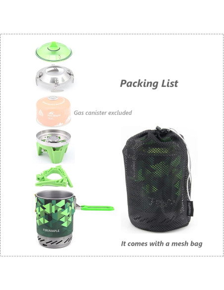 Estufa de Camping Fire-Maple FMS-X2 1L con Intercambiador de Calor Estufa de Camping Fire-Maple FMS-X2 1L con Intercambiador de Calor