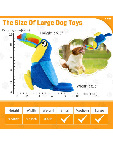 Juguete Squeaky para Perros WOWBALA Tucán 10,9x20,1 cm