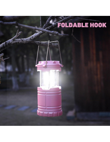 Linternas de Camping LED Rosadas SEAMAGIC - 4 Paquetes