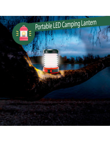 Linterna de Camping Solar Asaeh - Plegable, Recargable, Verde