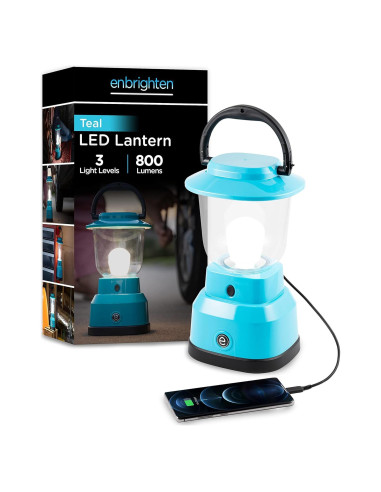 Linterna de Camping LED Enbrighten Grande 800 Lúmenes USB