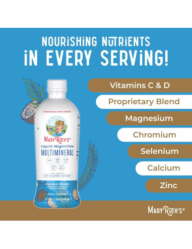 Multimineral Líquido Nocturno MaryRuth 946ml Vegano Sin Azúcar