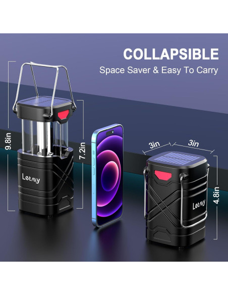 Linterna de Camping LETMY X2500 - 4 Paquete LED Recargable Linterna de Camping LETMY X2500 - 4 Paquete LED Recargable