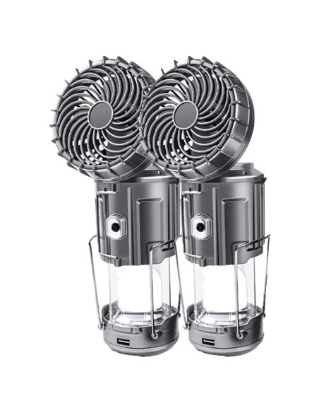 Linterna Solar de Camping JINWEN 2Pack con Ventilador Linterna Solar de Camping JINWEN 2Pack con Ventilador