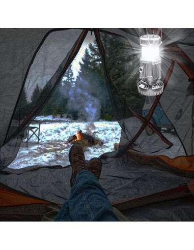 Linterna Solar de Camping JINWEN 2Pack con Ventilador