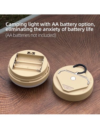 Luz LED Camping Amkulop, Linterna Portátil con Gancho y Base Magnética