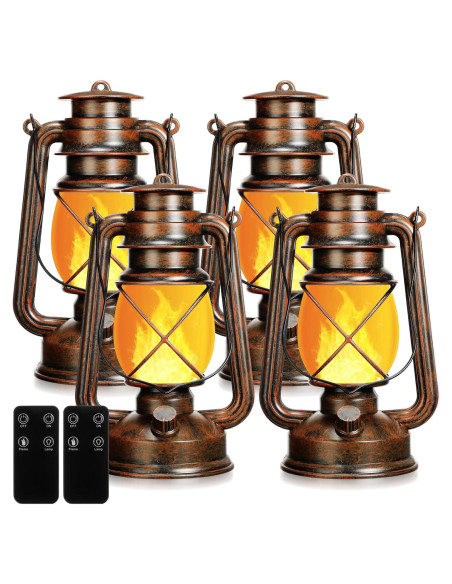 Lámpara LED Vintage Retisee a Batería 4 Pcs con Control Remoto Lámpara LED Vintage Retisee a Batería 4 Pcs con Control Remoto