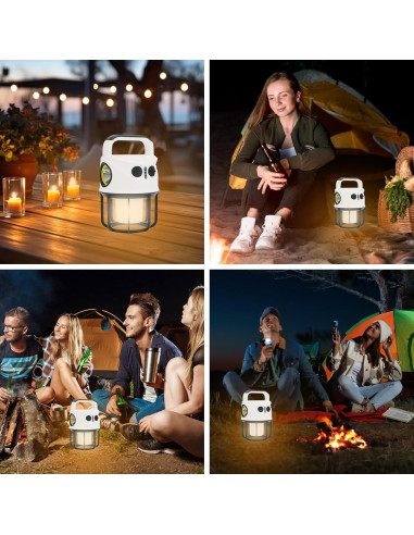 Linterna de Camping Recargable JAMISAY IPX4 LED 2400mAh