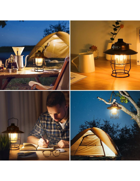 Linterna de Camping LED Lepro Vintage Recargable 450LM Linterna de Camping LED Lepro Vintage Recargable 450LM