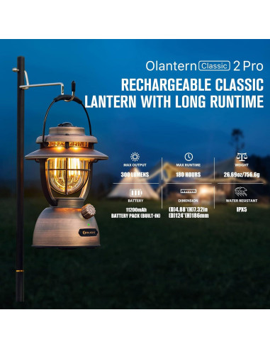 Linterna de Camping OLIGHT Olantern Classic 2 Pro 300 Lúmenes