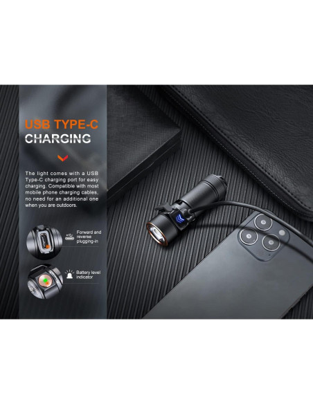 Linterna EDC Fenix E18R V2.0 1200 Lúmenes Recargable USB-C Linterna EDC Fenix E18R V2.0 1200 Lúmenes Recargable USB-C