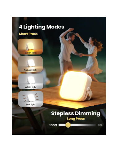 Eventek 2 Paquetes Linterna LED Camping Recargable IP65