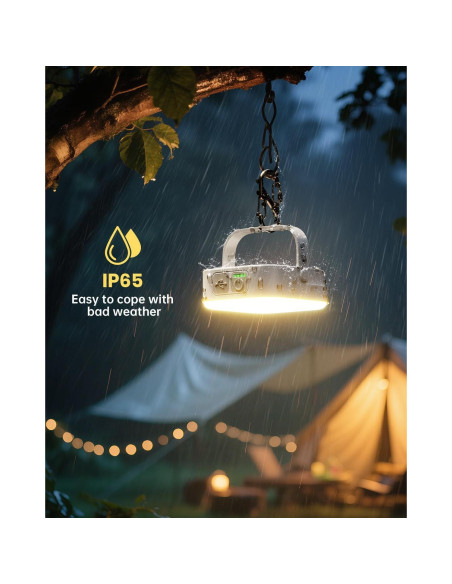 Eventek 2 Paquetes Linterna LED Camping Recargable IP65 Eventek 2 Paquetes Linterna LED Camping Recargable IP65