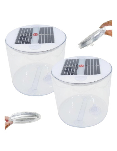 Linterna Solar Inflable Peosaard 2PCS Impermeable 13x13x11cm