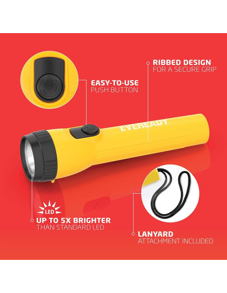 Linterna LED Etekcity y EVEREADY - Paquete de 4, 140 lúmenes Linterna LED Etekcity y EVEREADY - Paquete de 4, 140 lúmenes