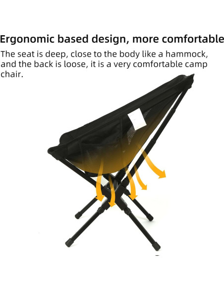 Silla de Camping Plegable ROCK CLOUD Ultraligera 136 kg Silla de Camping Plegable ROCK CLOUD Ultraligera 136 kg