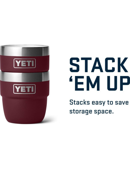 Tazas Apilables YETI 4 oz Acero Inoxidable Aisladas - Paquete de 2 Tazas Apilables YETI 4 oz Acero Inoxidable Aisladas - Paquete de 2