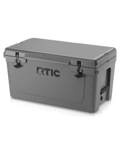 Nevera Aislada Portátil RTIC 65 QT Gris Oscuro para Camping