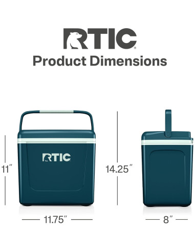 Enfriador Personal de Viaje RTIC 8 QT Aislado 12 Latas