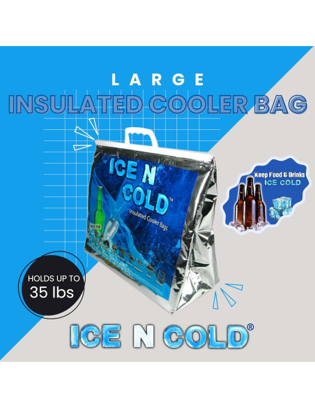 Bolsa Térmica Aislada ICE N COLD Grande 15.88 kg Plegable Bolsa Térmica Aislada ICE N COLD Grande 15.88 kg Plegable