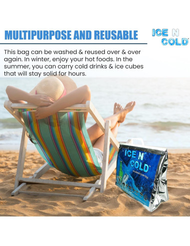 Bolsa Térmica Aislada ICE N COLD Grande 15.88 kg Plegable