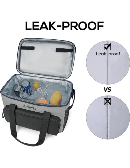 Bolsa Térmica Portátil TOURIT 32L Aislada Impermeable Gris Bolsa Térmica Portátil TOURIT 32L Aislada Impermeable Gris