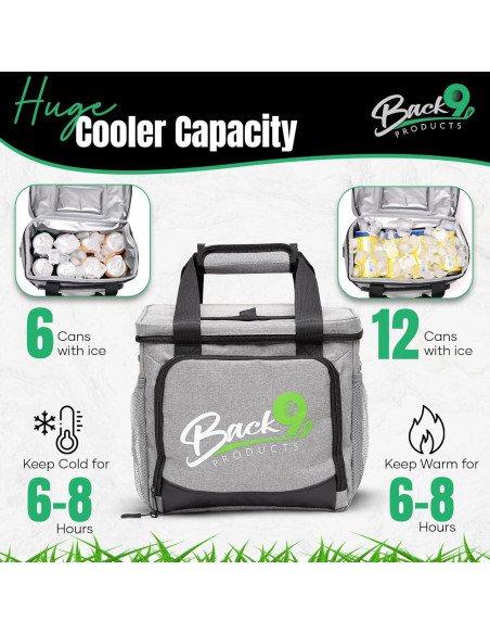 Bolsa de Enfriamiento Aislada BACK9 Products 12 Latas Gris Bolsa de Enfriamiento Aislada BACK9 Products 12 Latas Gris