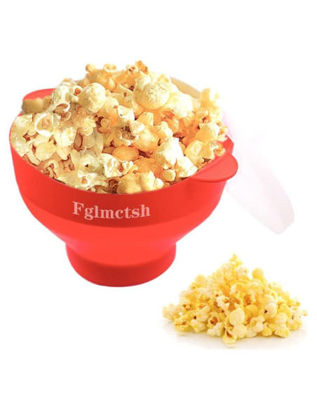 Popcorn Popper de Silicona Fglmctsh 15 Tazas Rojo Popcorn Popper de Silicona Fglmctsh 15 Tazas Rojo