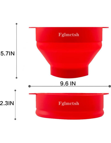 Popcorn Popper de Silicona Fglmctsh 15 Tazas Rojo Popcorn Popper de Silicona Fglmctsh 15 Tazas Rojo