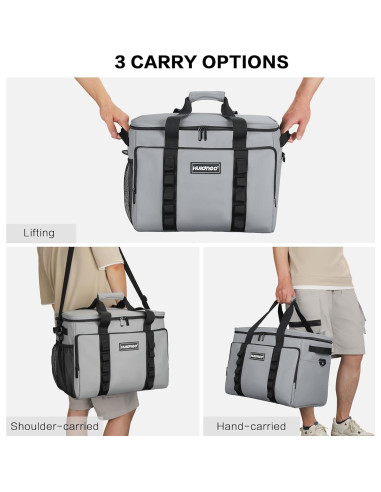 Bolsa de Enfriamiento Aislada Hulongo 32L Impermeable Gris