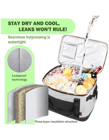 Bolsa Térmica Grande Tirrinia 48 Latas Aislada Impermeable Bolsa Térmica Grande Tirrinia 48 Latas Aislada Impermeable
