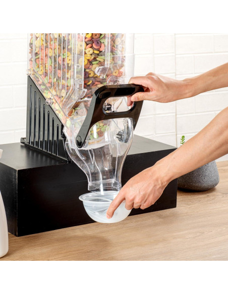 Dispensador de Alimentos Secos Met Lux 3.4 Galones Negro Dispensador de Alimentos Secos Met Lux 3.4 Galones Negro