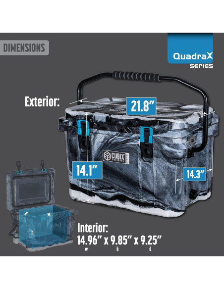 Enfriador QuadraX 20QT Cubix Outdoors - Aislado 5 Días Enfriador QuadraX 20QT Cubix Outdoors - Aislado 5 Días