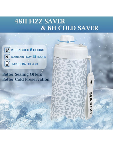 Enfriador de Latas MAXSO 4-en-1 Acero Inoxidable Leopardo Enfriador de Latas MAXSO 4-en-1 Acero Inoxidable Leopardo