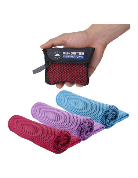 Toalla de Enfriamiento Tough Outdoors - Paquete de 3 - UPF 50+ Toalla de Enfriamiento Tough Outdoors - Paquete de 3 - UPF 50+