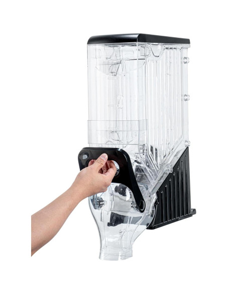 Dispensador de Alimentos Secos Met Lux 3.4 Galones Negro Dispensador de Alimentos Secos Met Lux 3.4 Galones Negro