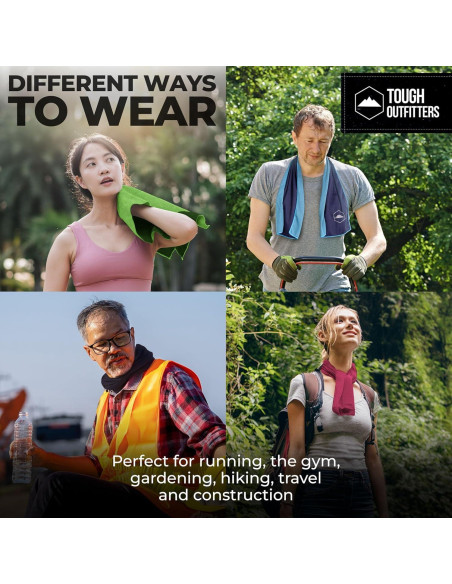 Toalla de Enfriamiento Tough Outdoors - Paquete de 3 - UPF 50+ Toalla de Enfriamiento Tough Outdoors - Paquete de 3 - UPF 50+